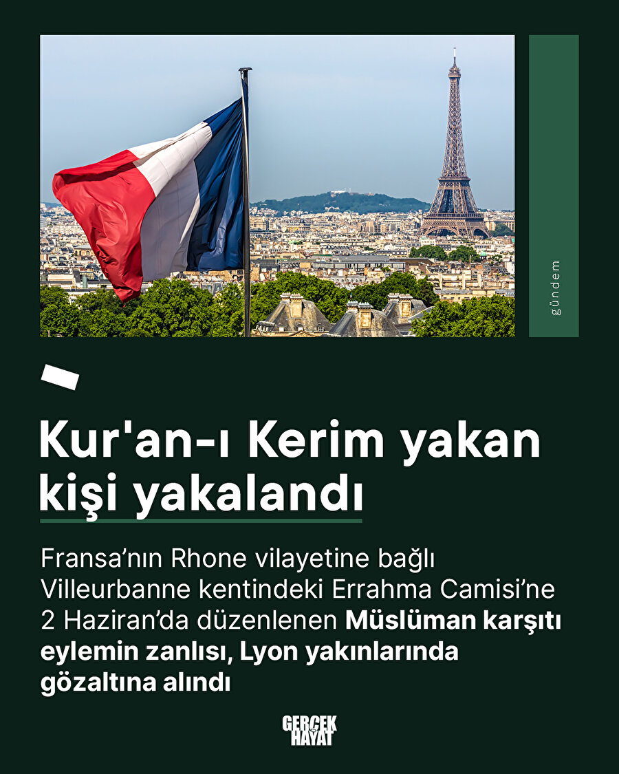 Kur'an-ı Kerim yakan kişi yakalandı