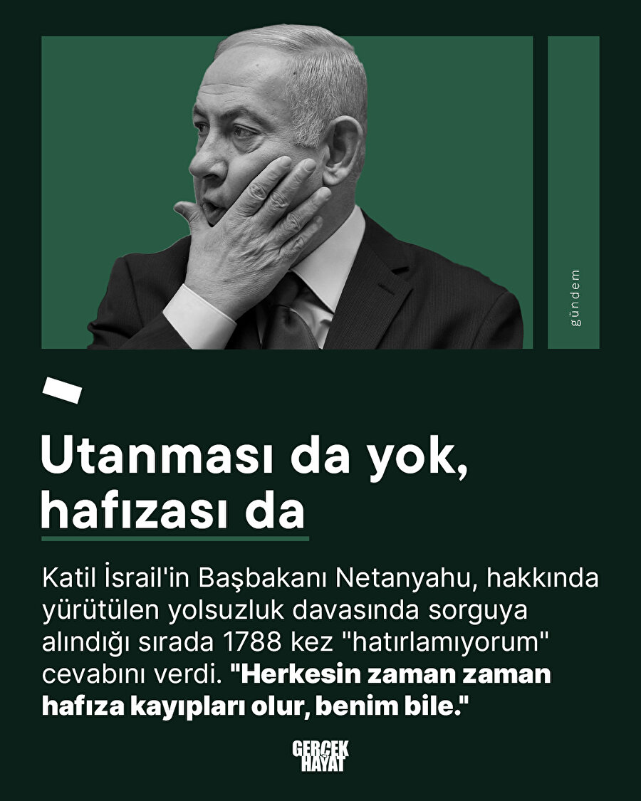 Utanması da yok, hafızası da