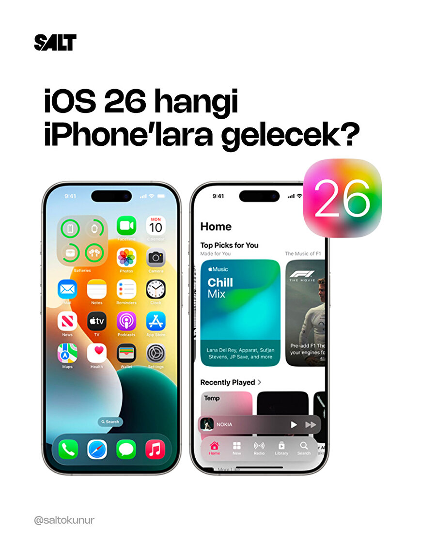 🔵iOS26 (iOS 19) gelmesi beklenen iPhone modelleri