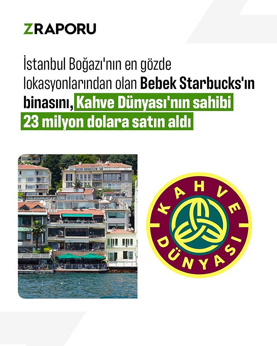 Kahve Dünyası, Bebek Starbucks'ın da bulunduğu yalıyı satın aldı
