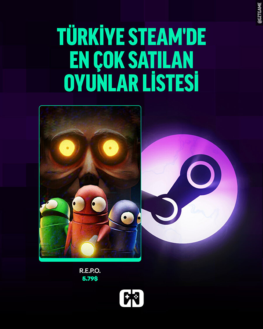 Türkiye Steam'de en çok satılan oyunlar -->