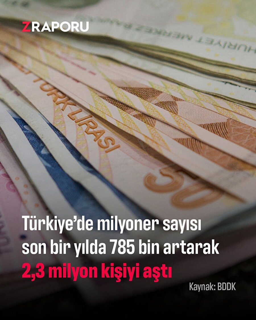 Türkiye'de milyoner sayısı 2 milyon kişiyi geçti
