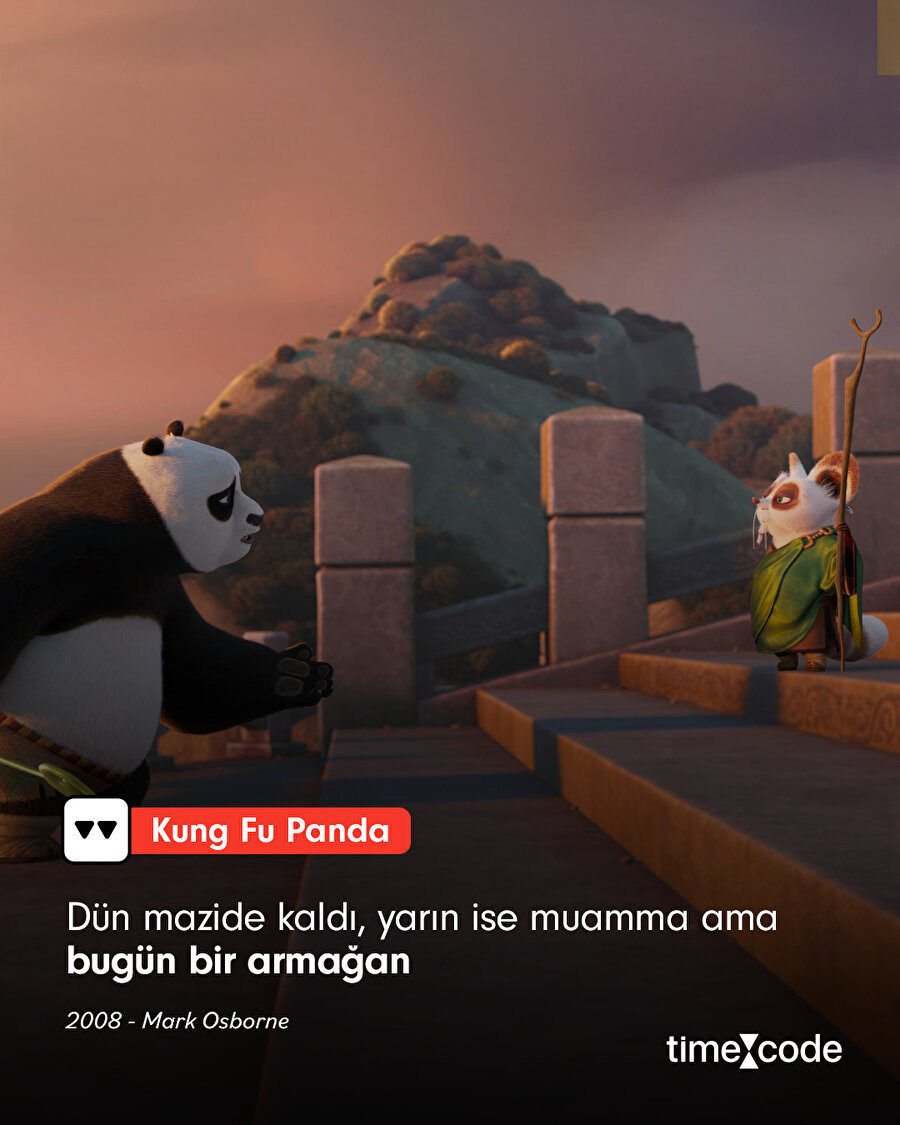 Kung Fu Panda filminden alıntı