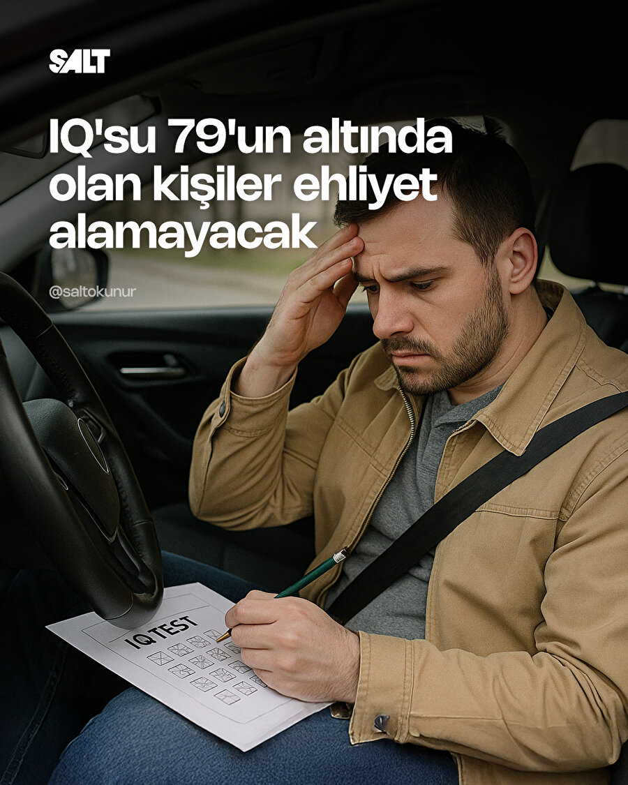 IQ seviyesi 79'un altında olanlara sürücü belgesi verilmeyecek