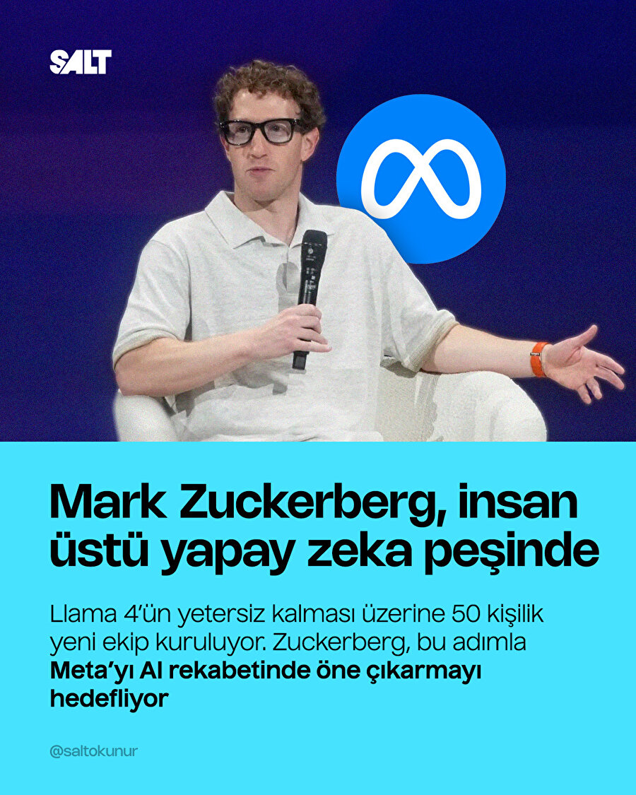 Meta CEO'su Mark Zuckerberg, insan zekâsını aşacak “süper zekâ” için özel bir ekip kuruyor