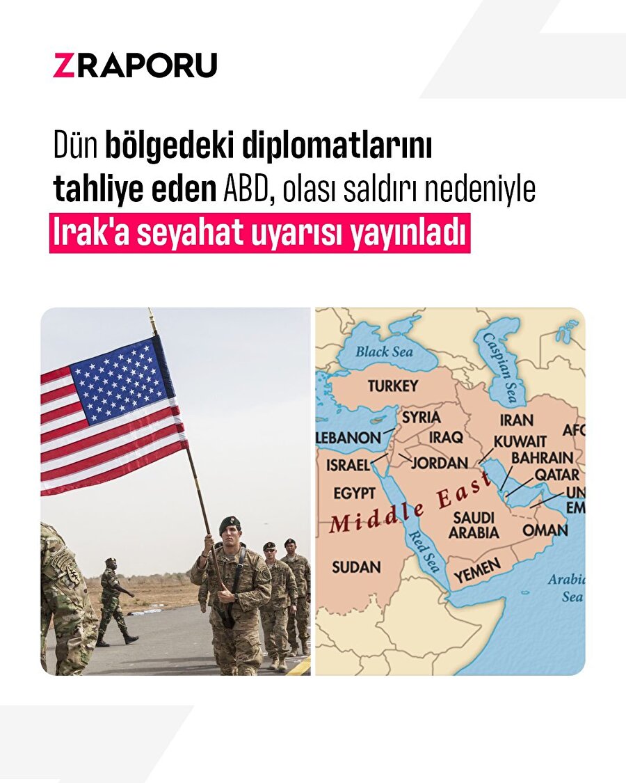 Orta Doğu karışacak: ABD'den Irak'a seyahat uyarısı