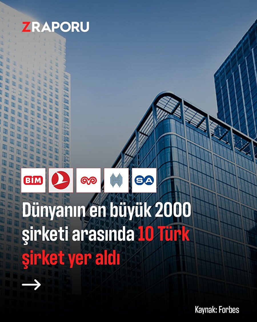 Dünyanın en değerli 2000 şirketi açıklandı: Listede 10 Türk firma var
