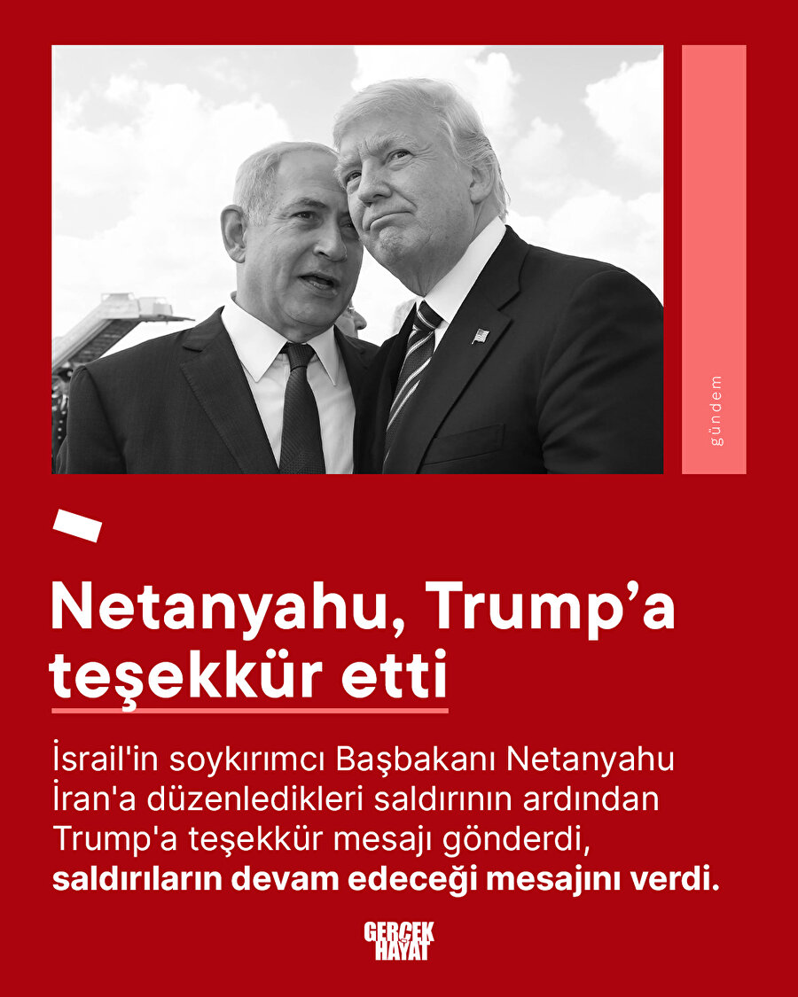 Netanyahu, Trump'a teşekkür etti