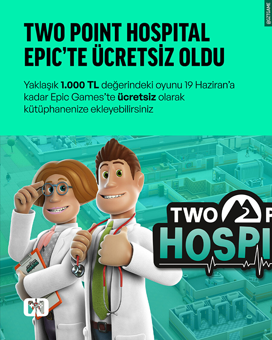 Two Point Hospital Epic'te ücretsiz oldu