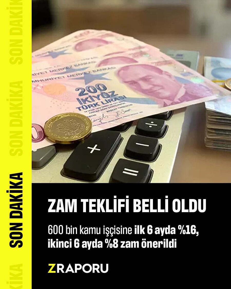 600 bin kamu işçisine ilk zam teklifi belli oldu