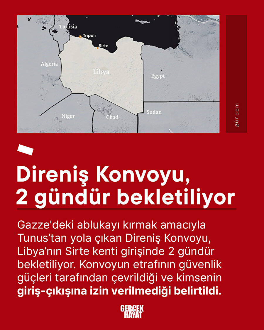 Direniş Konvoyu, 2 gündür bekletiliyor