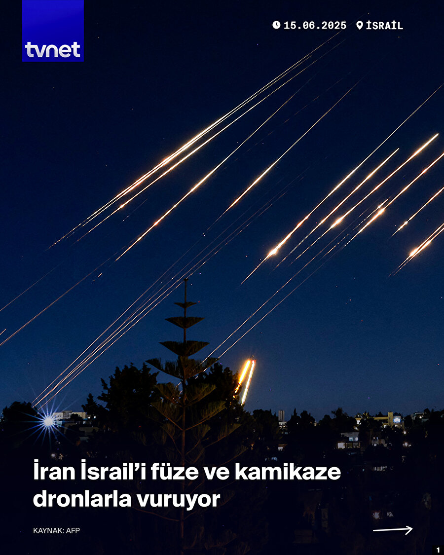 İran'ın İsrail saldırısından görüntüler