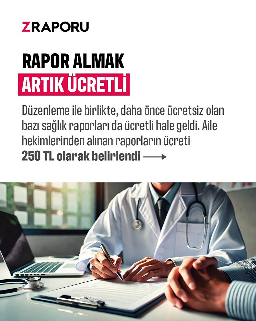 Rapor almak artık ücretli 