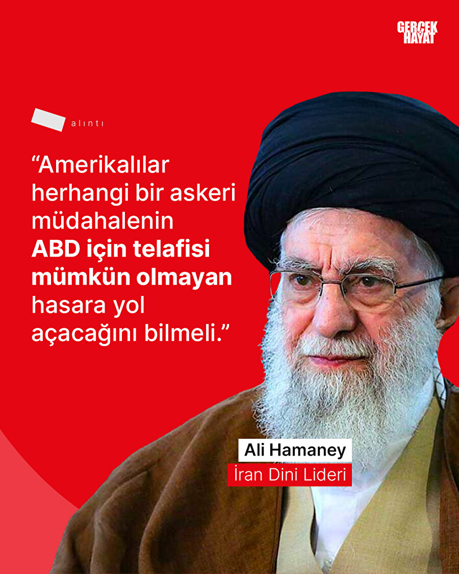 Hamaney'den ABD'ye uyarı: Askerî müdahale ağır sonuçlar doğurur