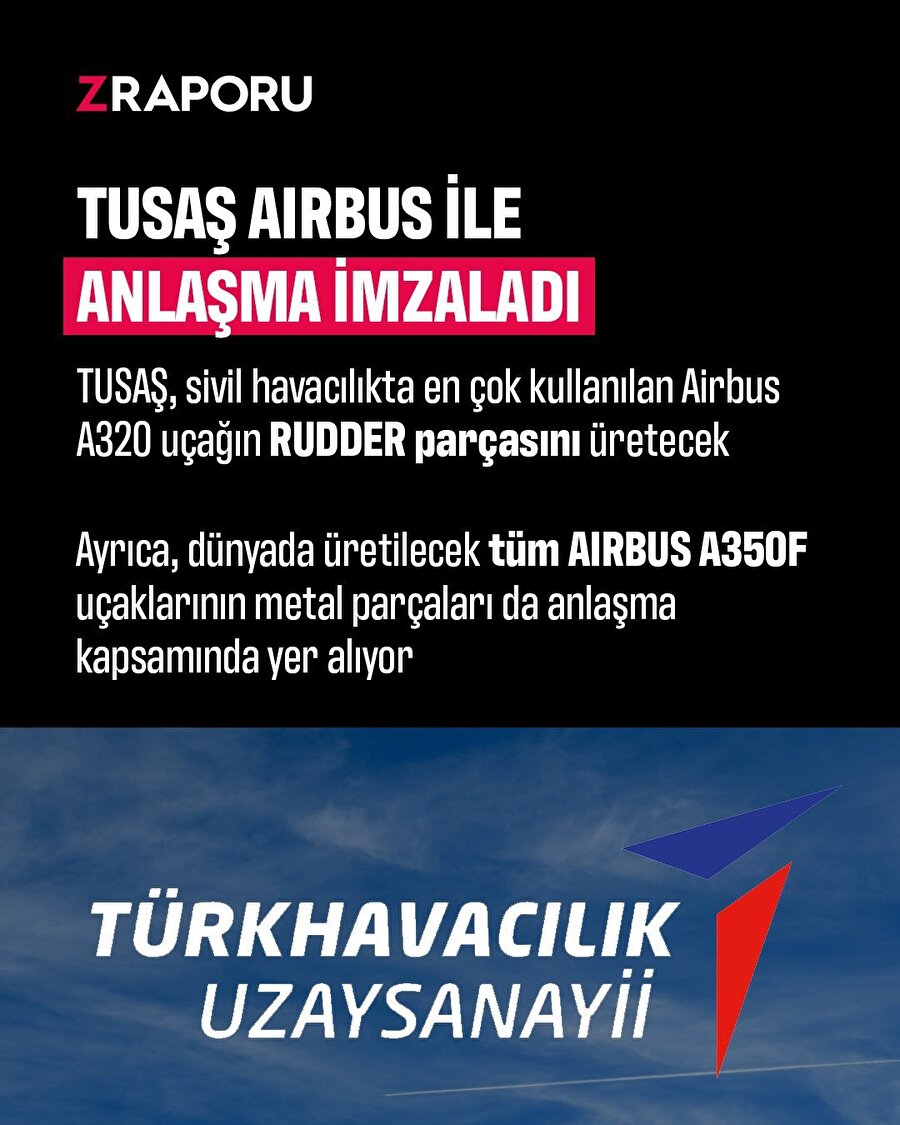 TUSAŞ ile Airbus yeni anlaşma imzaladı