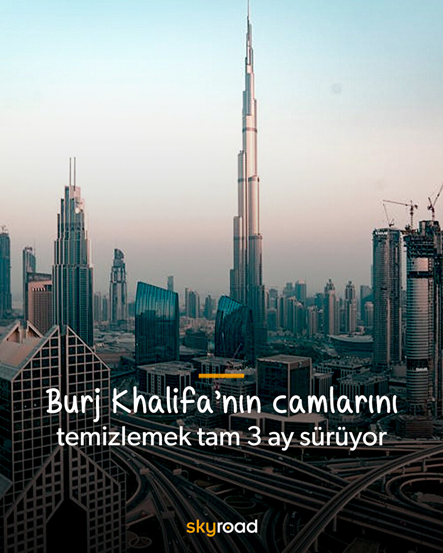 Burj Khalifa’nın camlarını temizlemek 🫧