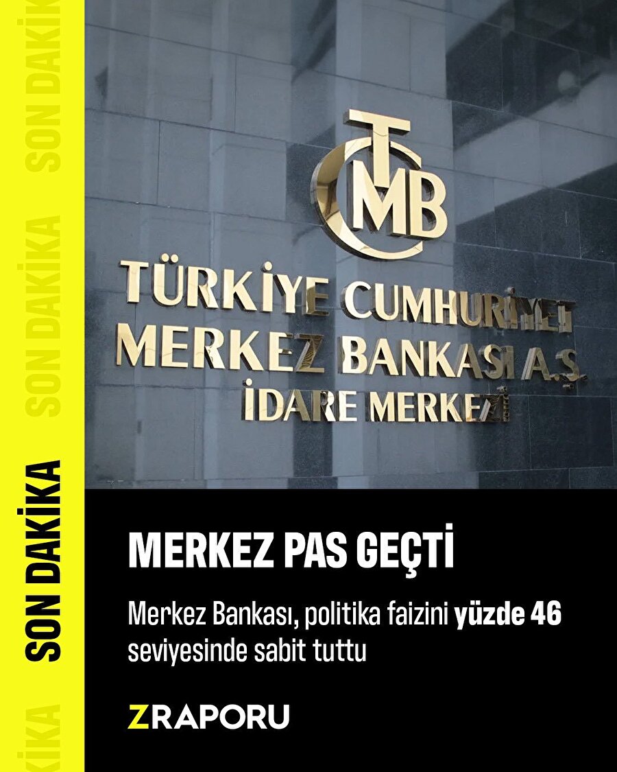 Merkez Bankası, faiz kararını açıkladı