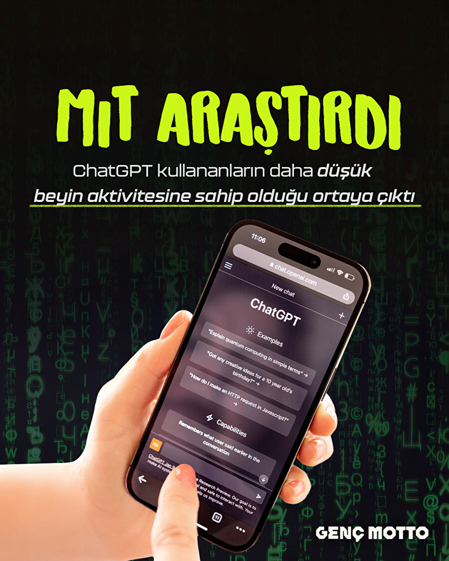 ChatGPT kullananların daha düşük beyin aktivitesine sahip olduğu ortaya çıktı