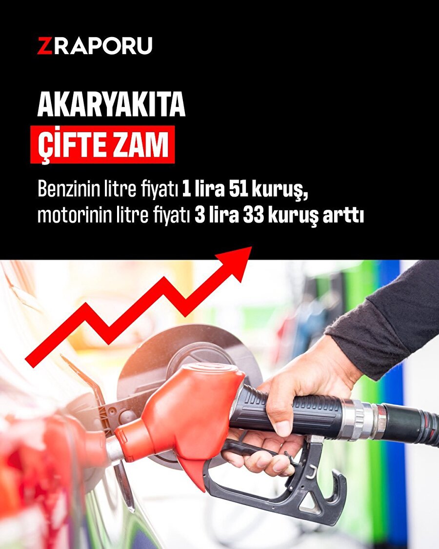 Akaryakıta çifte zam 