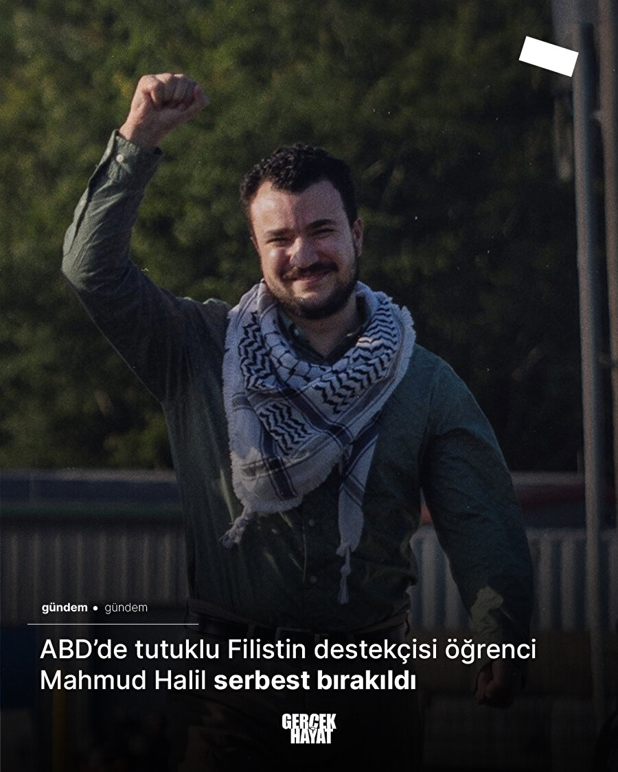 ABD’de tutuklu Filistin destekçisi öğrenci Mahmud Halil serbest bırakıldı
