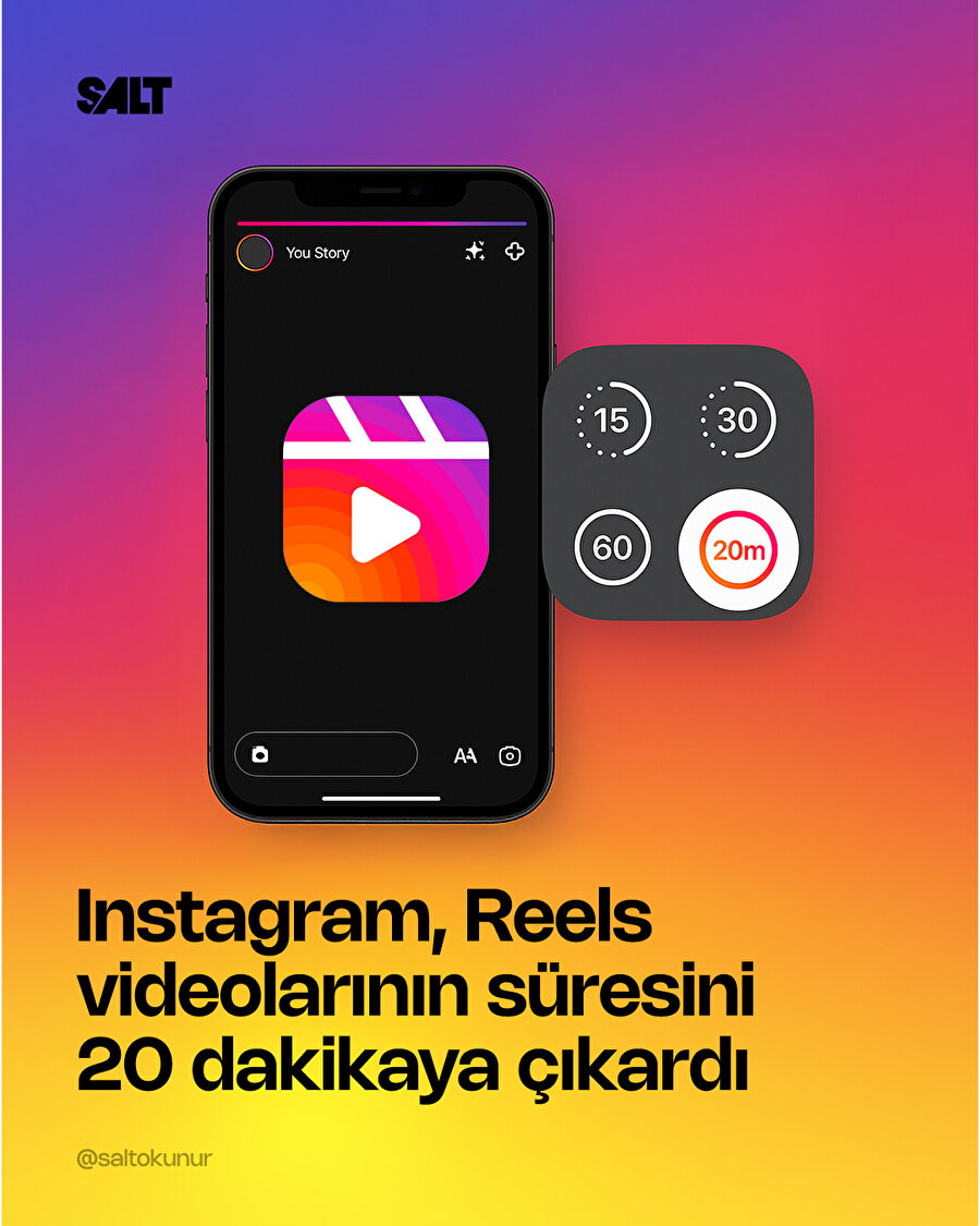 Instagram Reels süresi uzatıldı