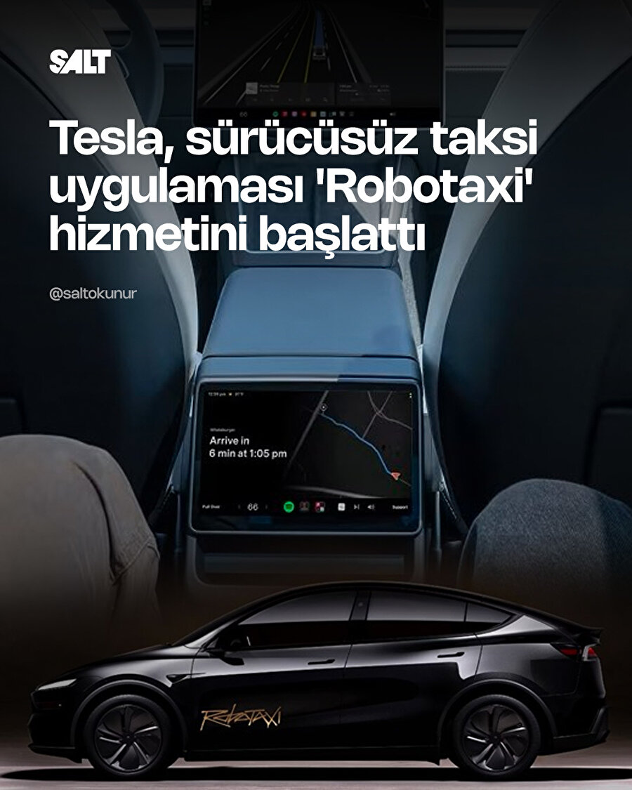 Tesla, uzun süredir beklenen robotaksi hizmetini ABD'de resmen başlattı