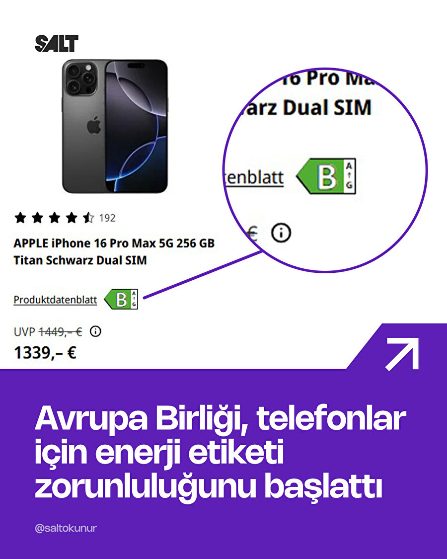 Avrupa Birliği, telefonlara da buzdolabı gibi enerji etiketi zorunluluğu getirdi