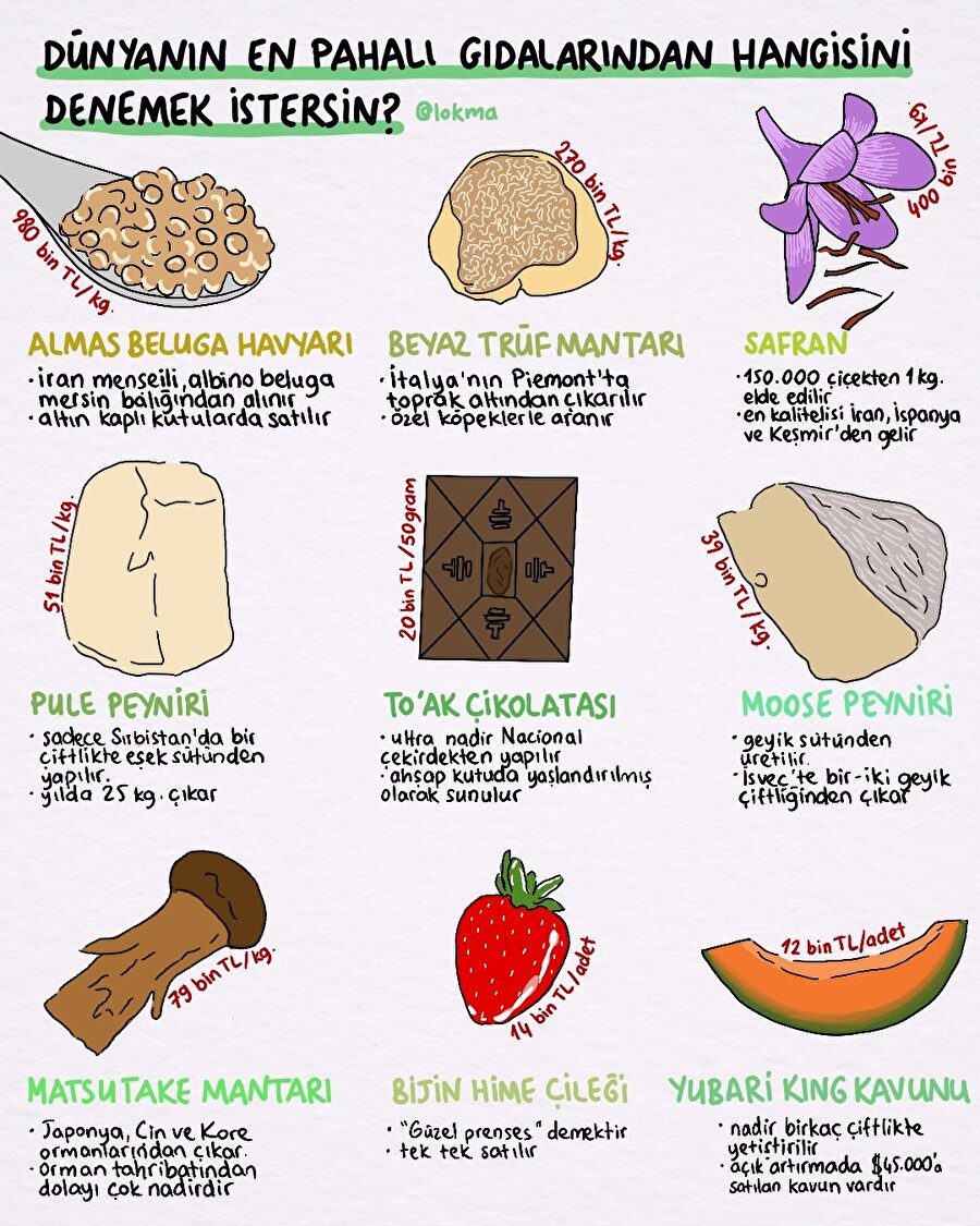 Dünyanın en pahalı gıdalarından hangisini denerdin?