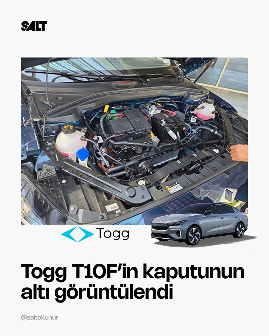 Togg T10F'in kaput altı görüntülendi