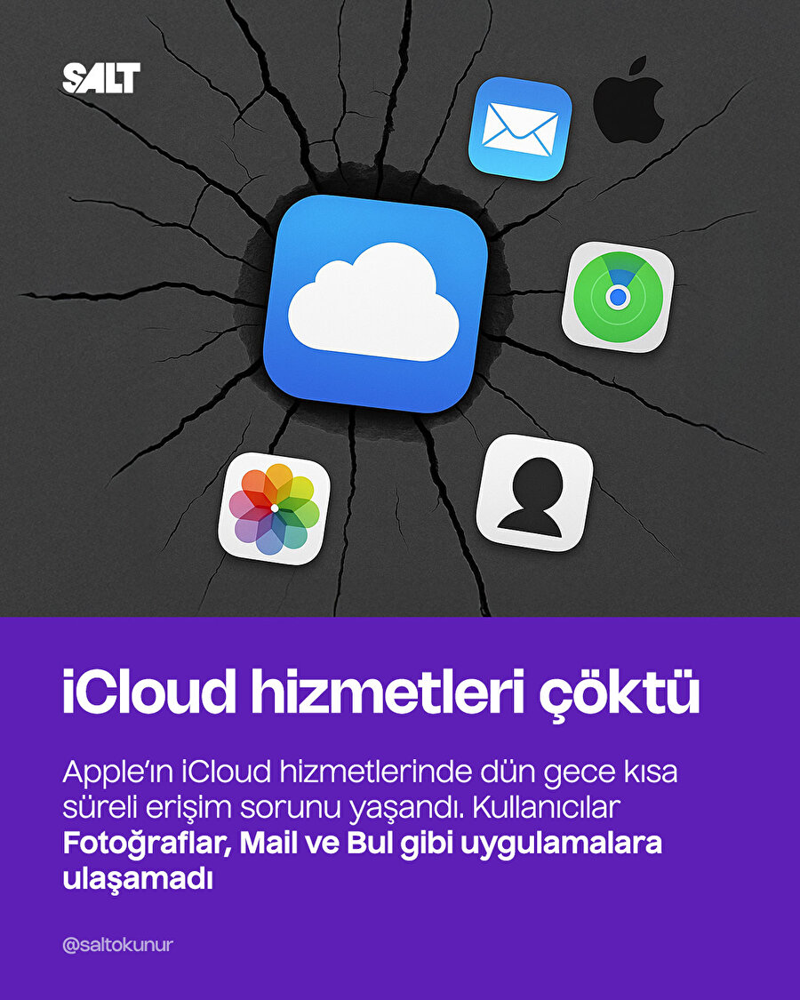 iCloud hizmetleri çöktü