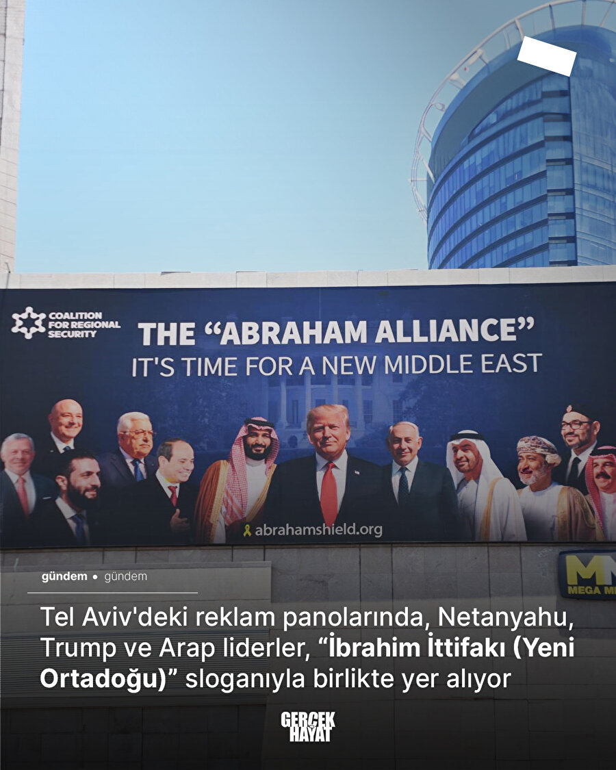 Netanyahu, Trump ve Arap liderlerle beraber Yeni Orta Doğu reklamında