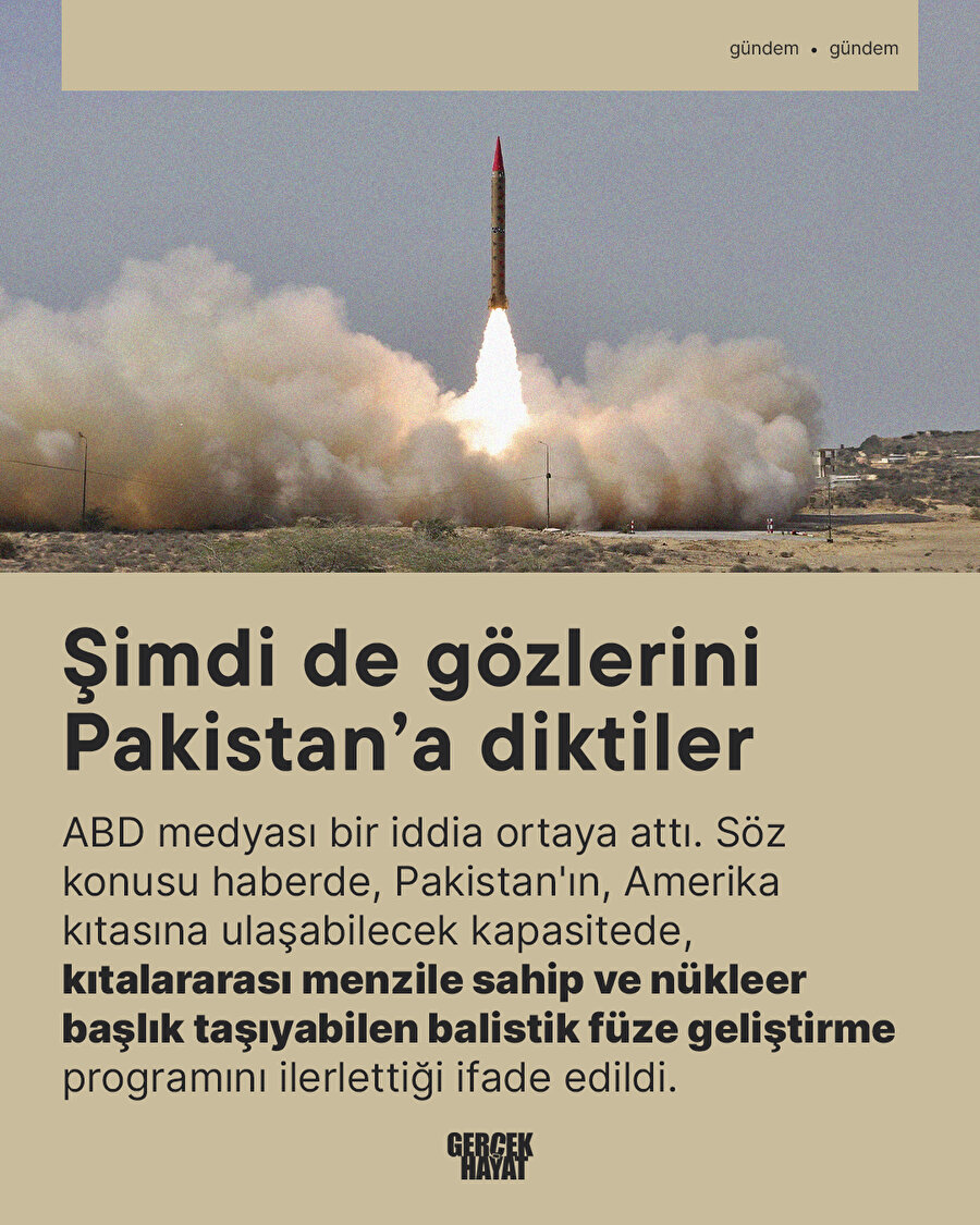 Şimdi de gözlerini Pakistan'a diktiler