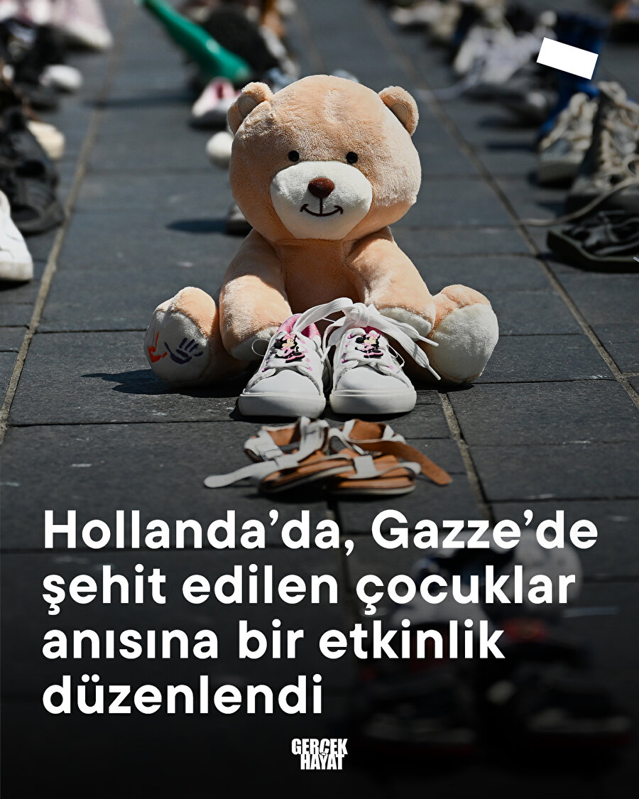 Hollanda’da, Gazze’de şehit edilen çocuklar anısına bir etkinlik düzenlendi