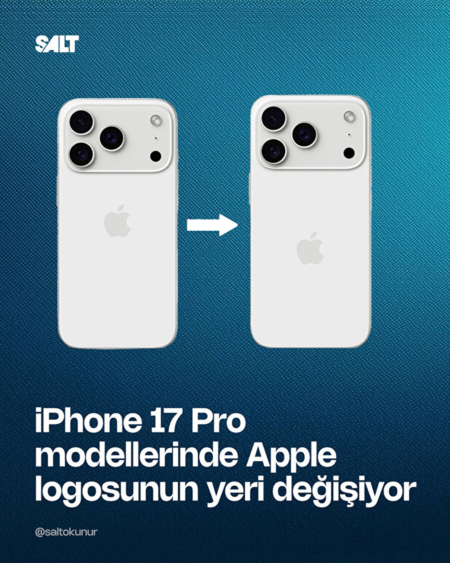 iPhone'larda Apple logosunun yeri değişiyor