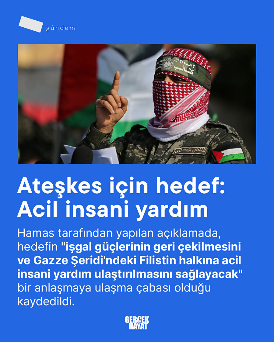 Ateşkes için hedef: Acil insani yardım