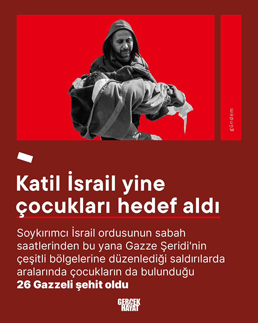 Katil İsrail yine çocukları hedef aldı