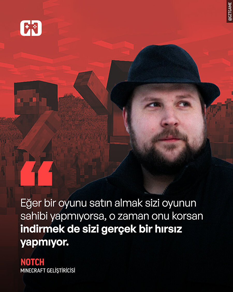 Minecraft’ın Geliştiricisi Notch’tan Tartışma Yaratan Korsan Oyun Yorumu