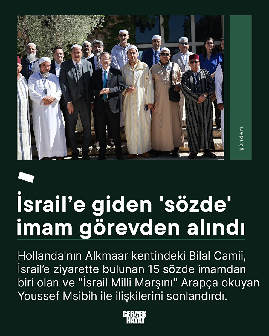 İsrail’e giden 'sözde' imam görevden alındı