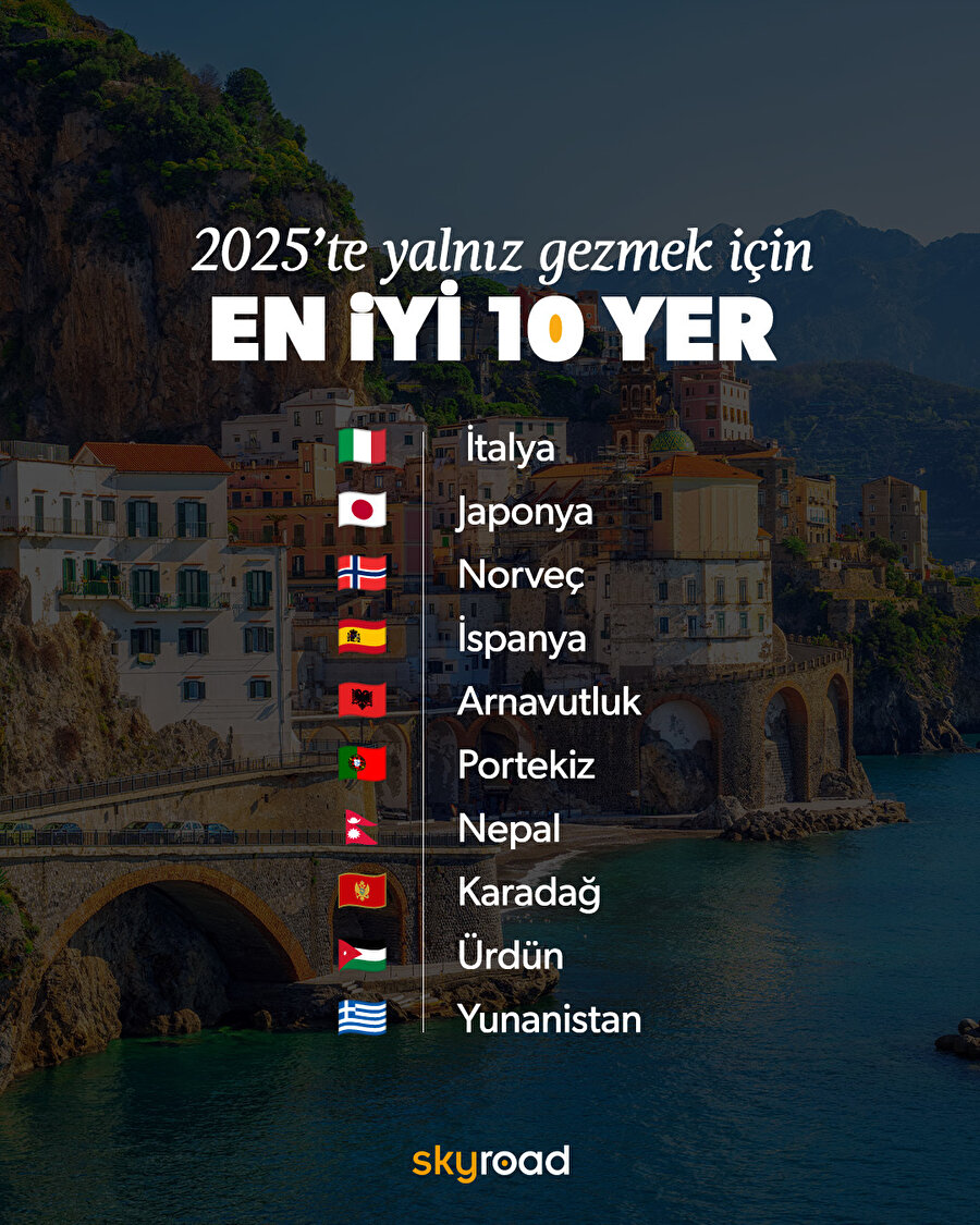 2025 te yalnız gezmek için en iyi 10 yer 🙌