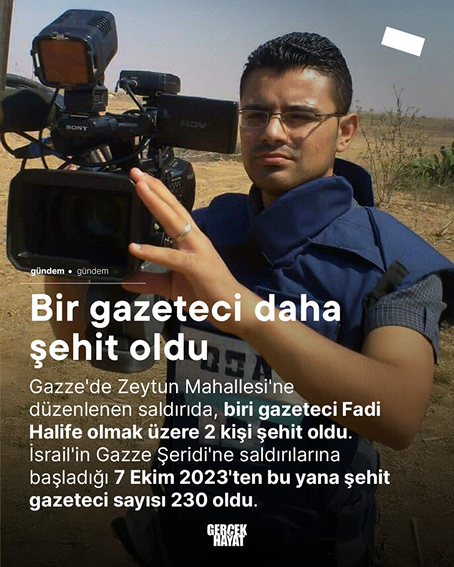 Gazze'de bir gazeteci daha şehit oldu