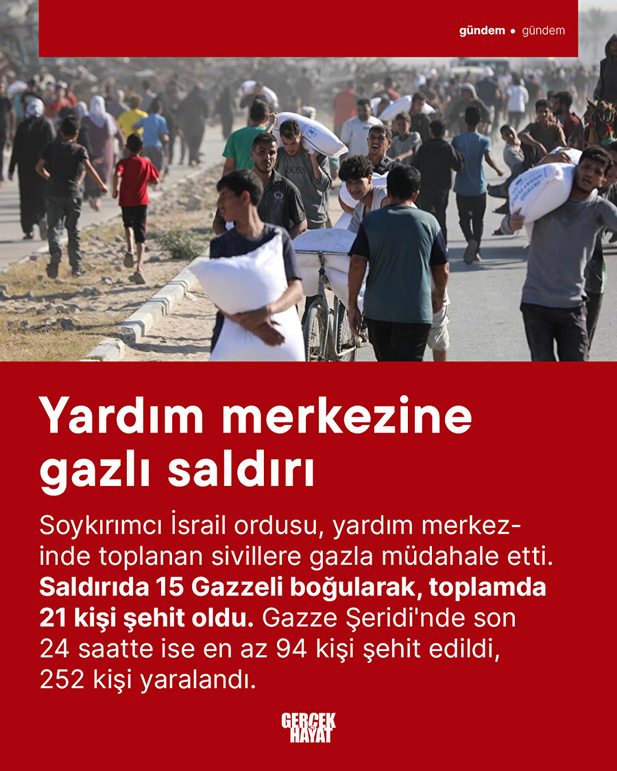 Yardım merkezine gazlı saldırı