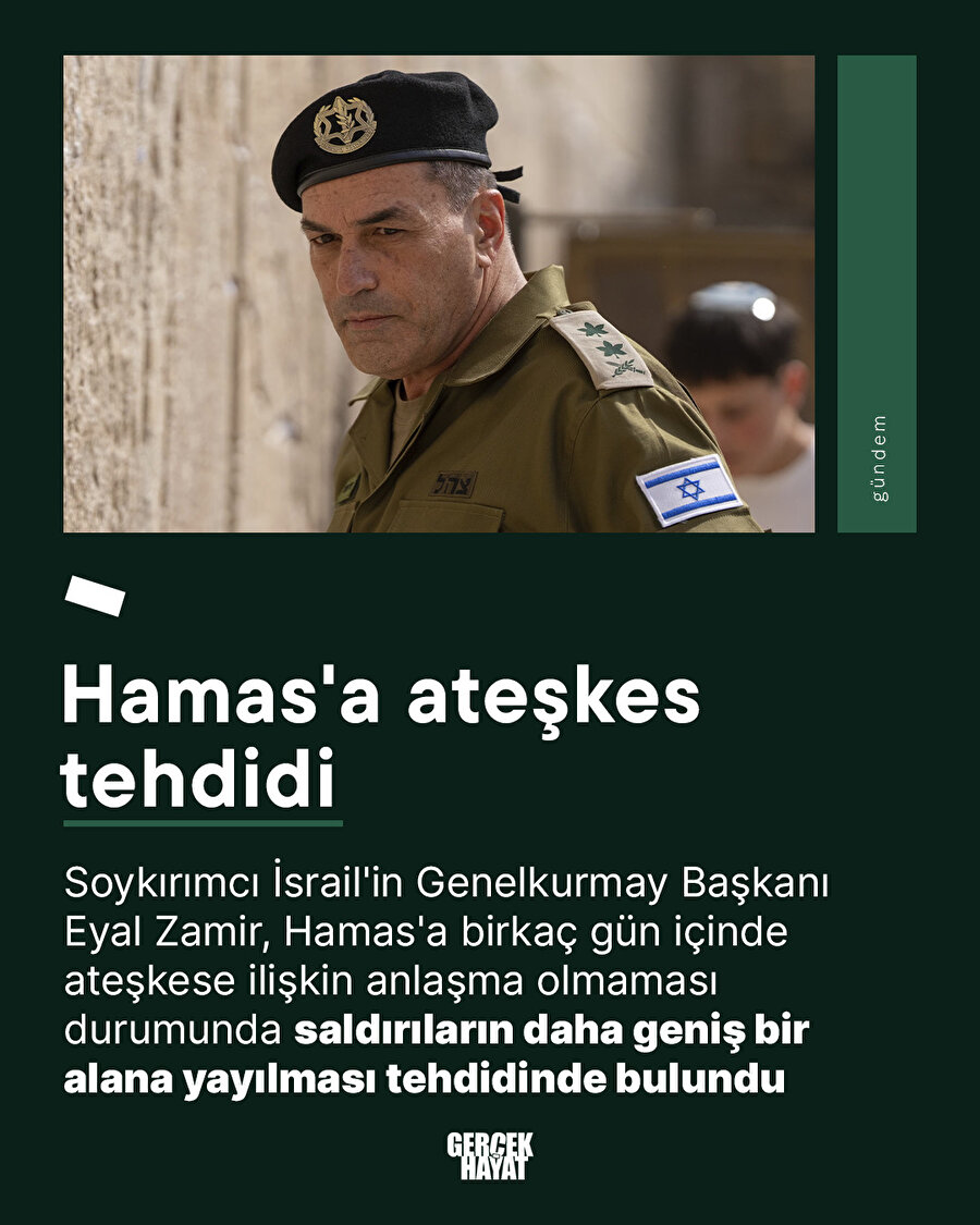 Hamas'a ateşkes tehdidi