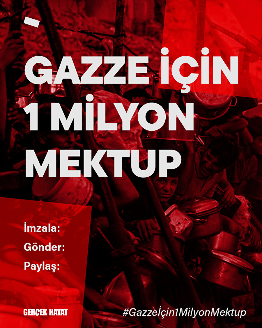 Gazze İçin 1 Milyon Mektup