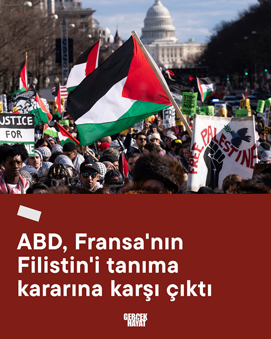 ABD, Fransa'nın Filistin'i tanıma kararına karşı çıktı