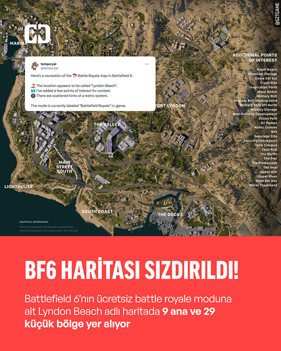 Battlefield 6 Battle Royale haritası sızdırıldı: "Lyndon Beach"