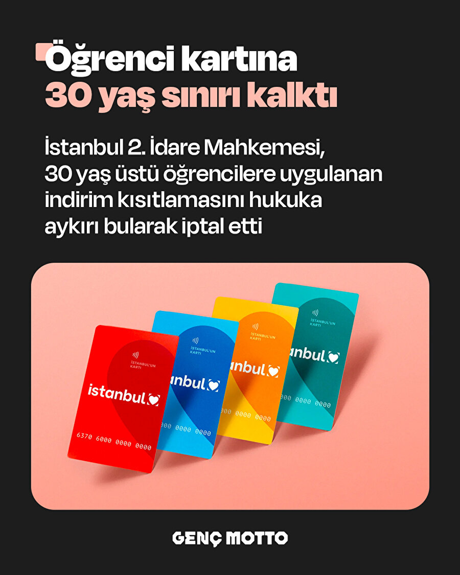 30 yaş sınırı mahkemeden dönüyor: İstanbulkart indirimi artık tüm öğrencilere eşit