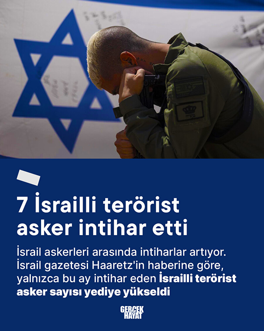 7 İsrailli terörist asker intihar etti