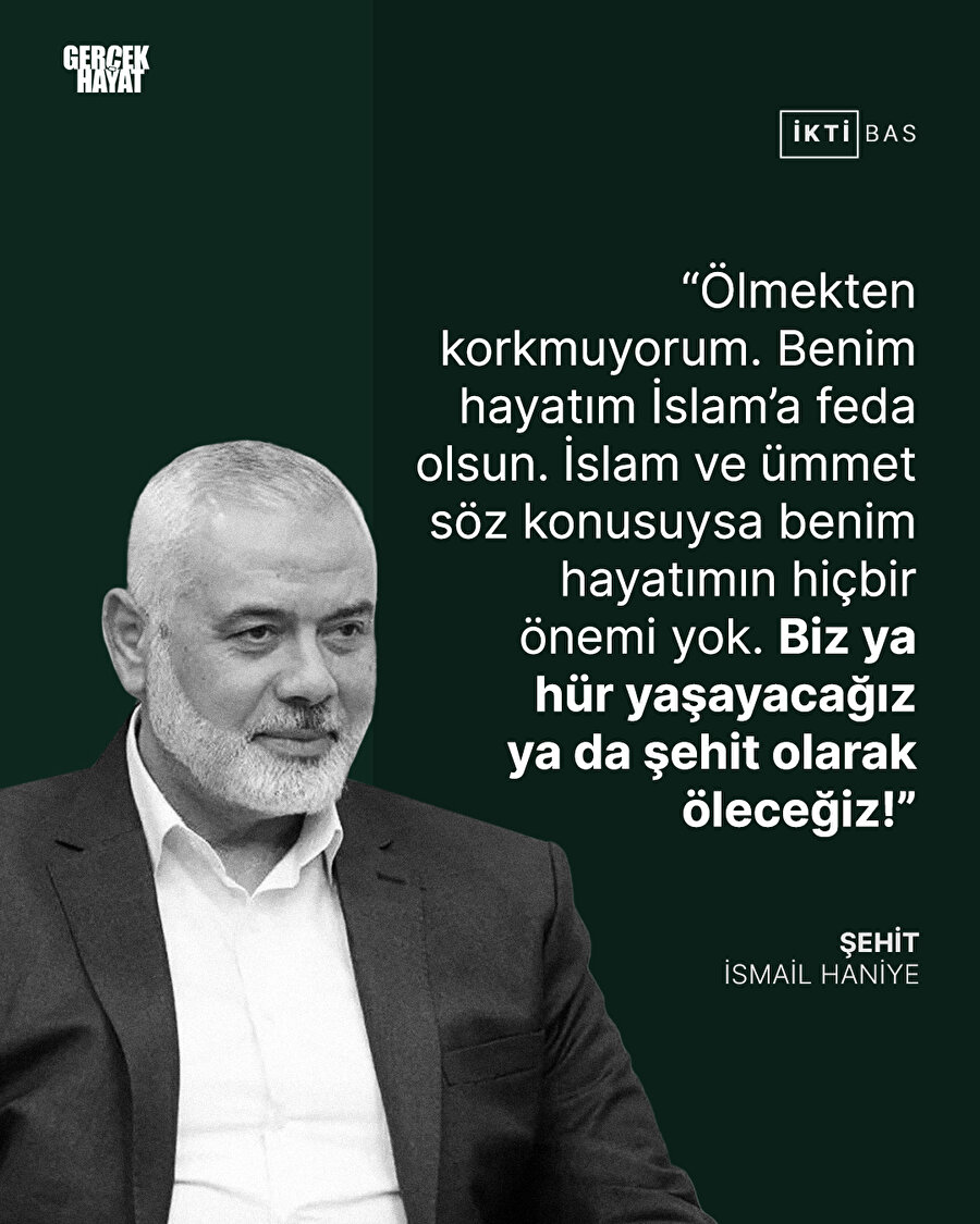 Hamas, İsmail Haniyye'nin şehadetinin yıl dönümünde basın açıklaması yayımladı