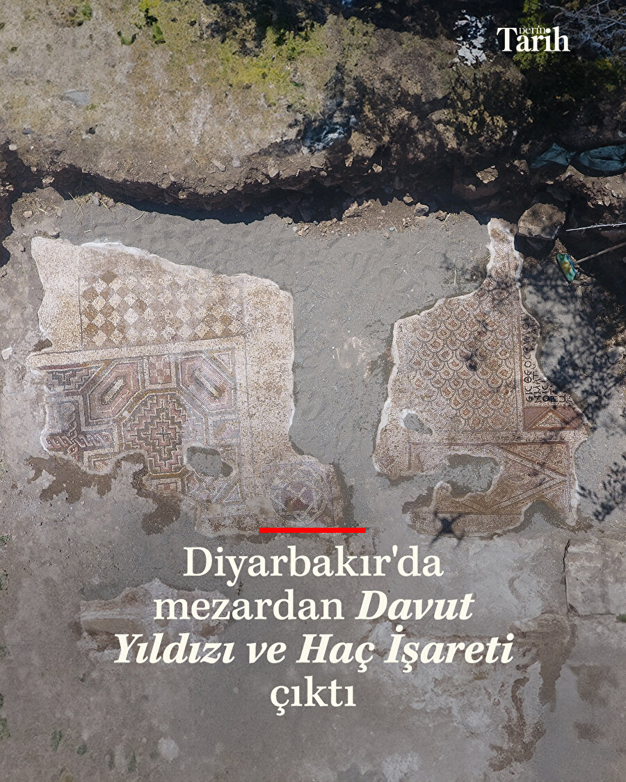 Diyarbakır'da mezarlıkta Haç İşareti ve Davut Yıldızı bulundu