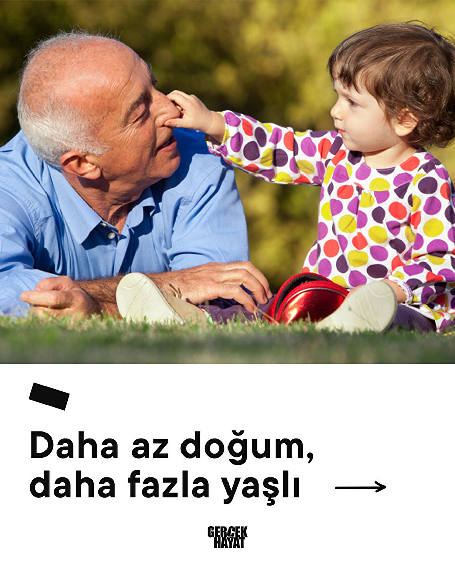 Daha az doğum, daha fazla yaşlı